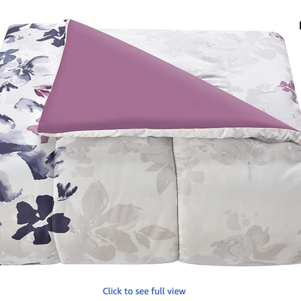 Lanwood Monica 8-Piece Bed-in-A-Bag Set, California King, White/Lilac Floral - Picture 5 of 7